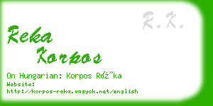 reka korpos business card